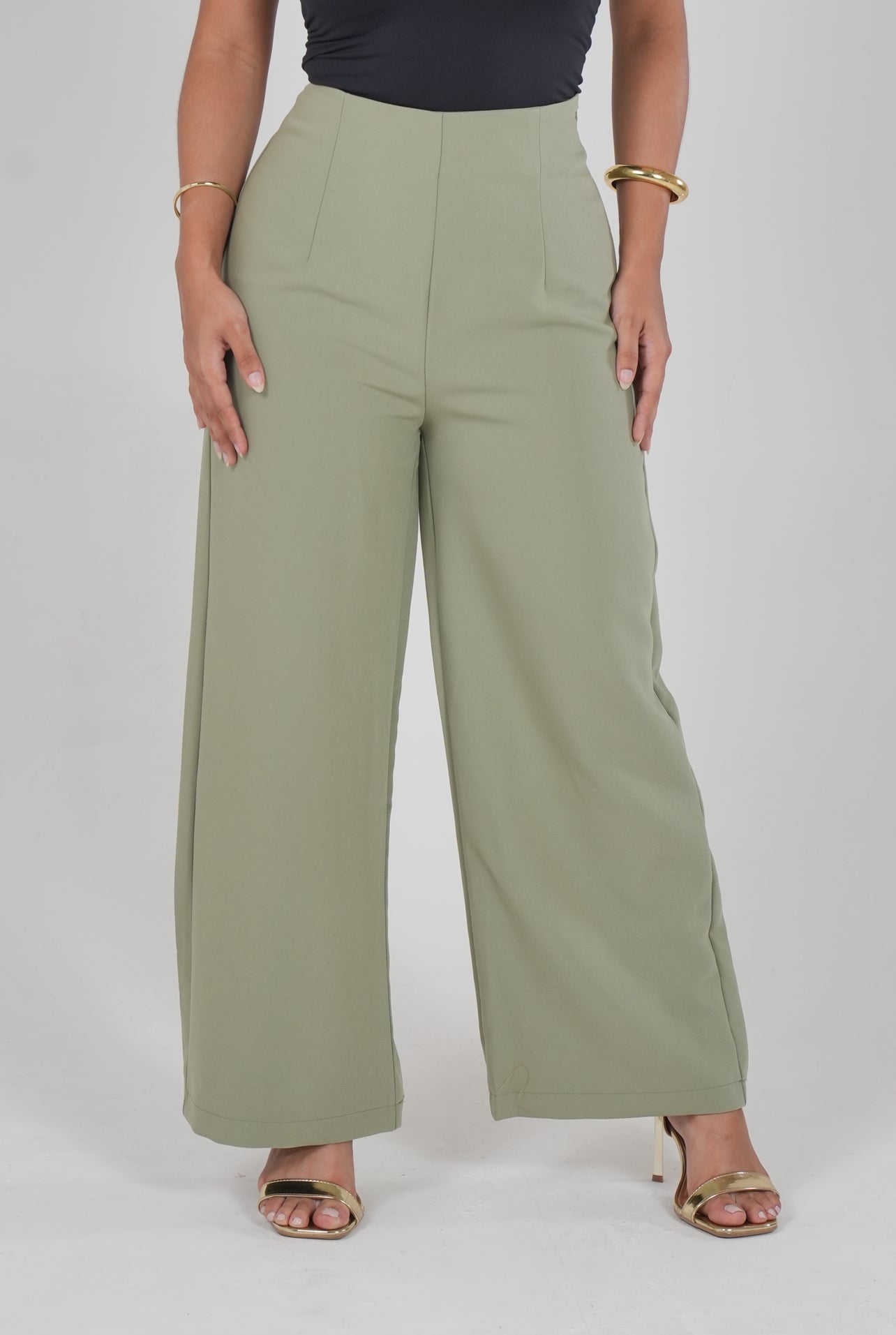 Classy High Rise Flare Cutt-Off Pants