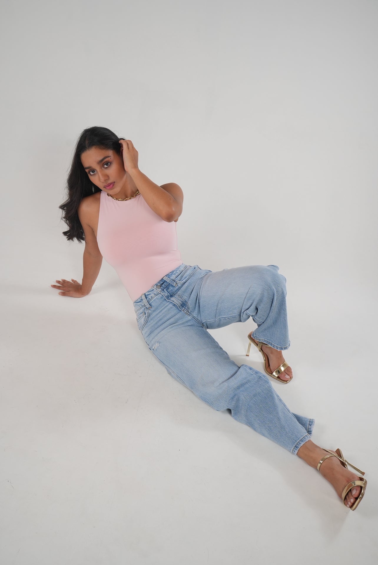 Light Blue High Rise Denim Jeans