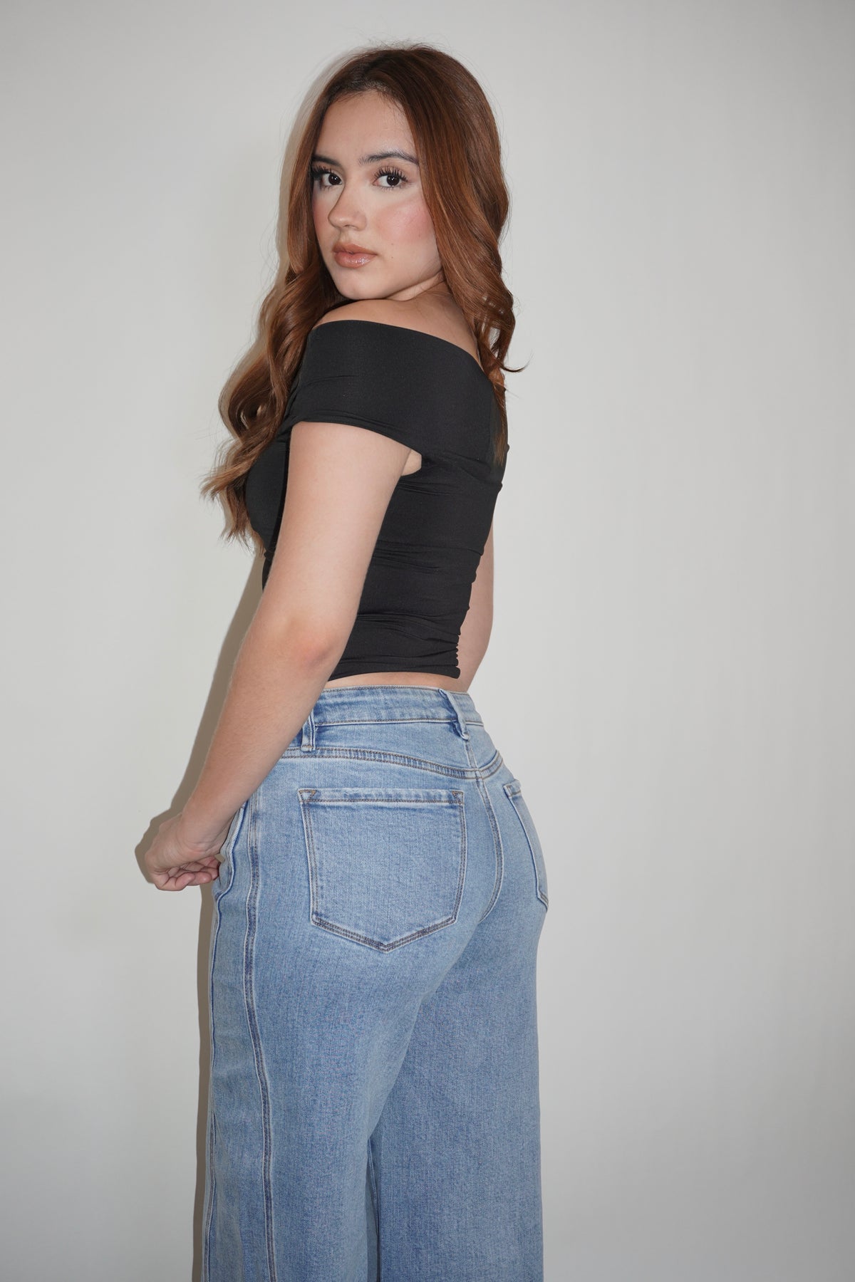 Off-Shoulder Twist- Front Top