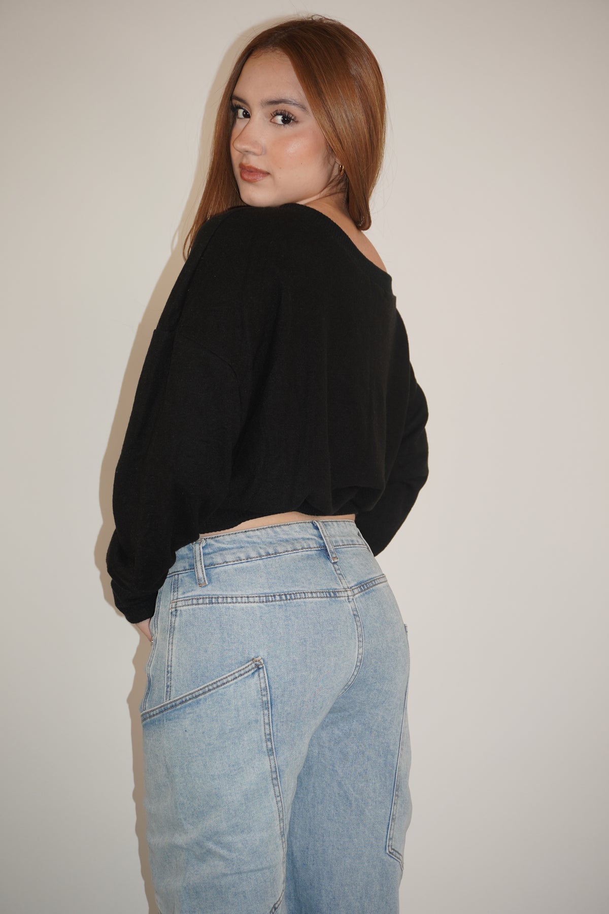 Off-The Shoulder Knit Sweater
