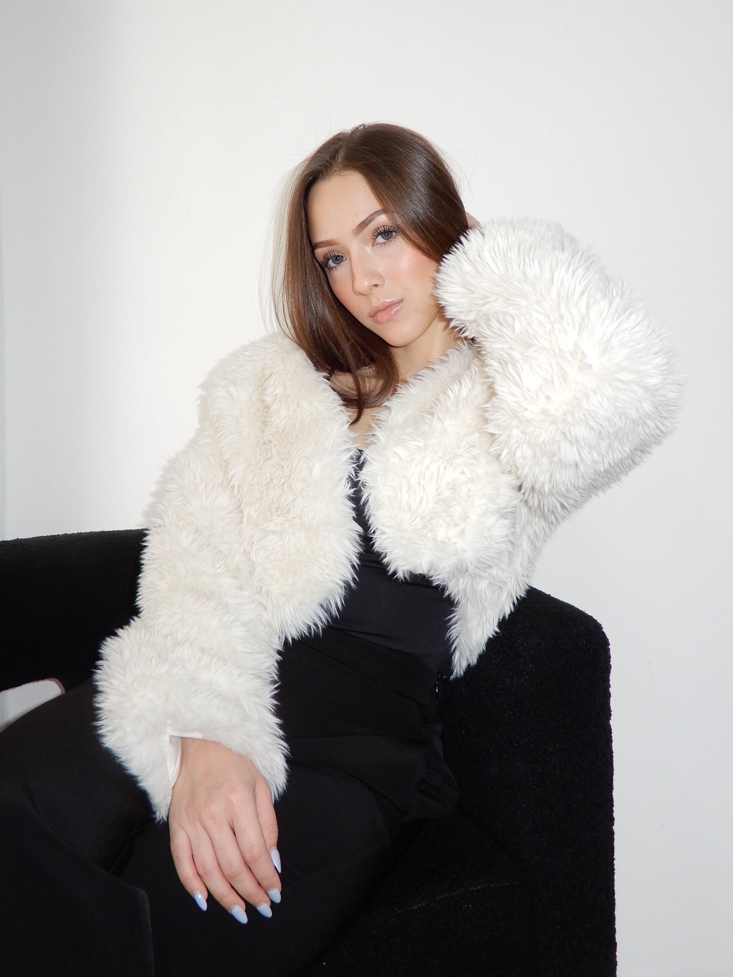 Beige Faux Fur Jacket