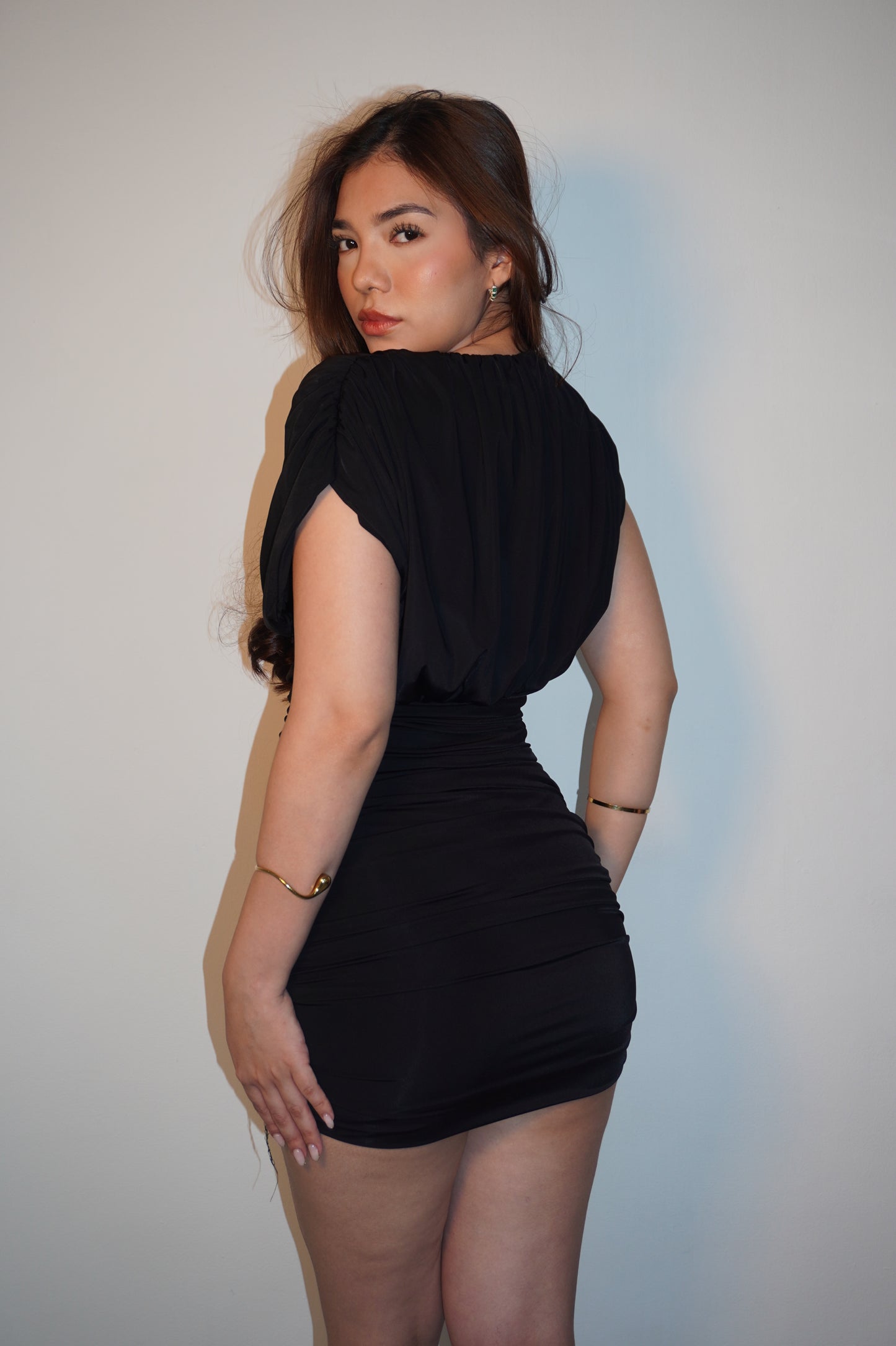 Black Mini Lycra Stretch Dress