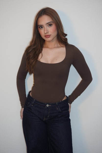 New In Long Sleeve Lycra Bodysuit