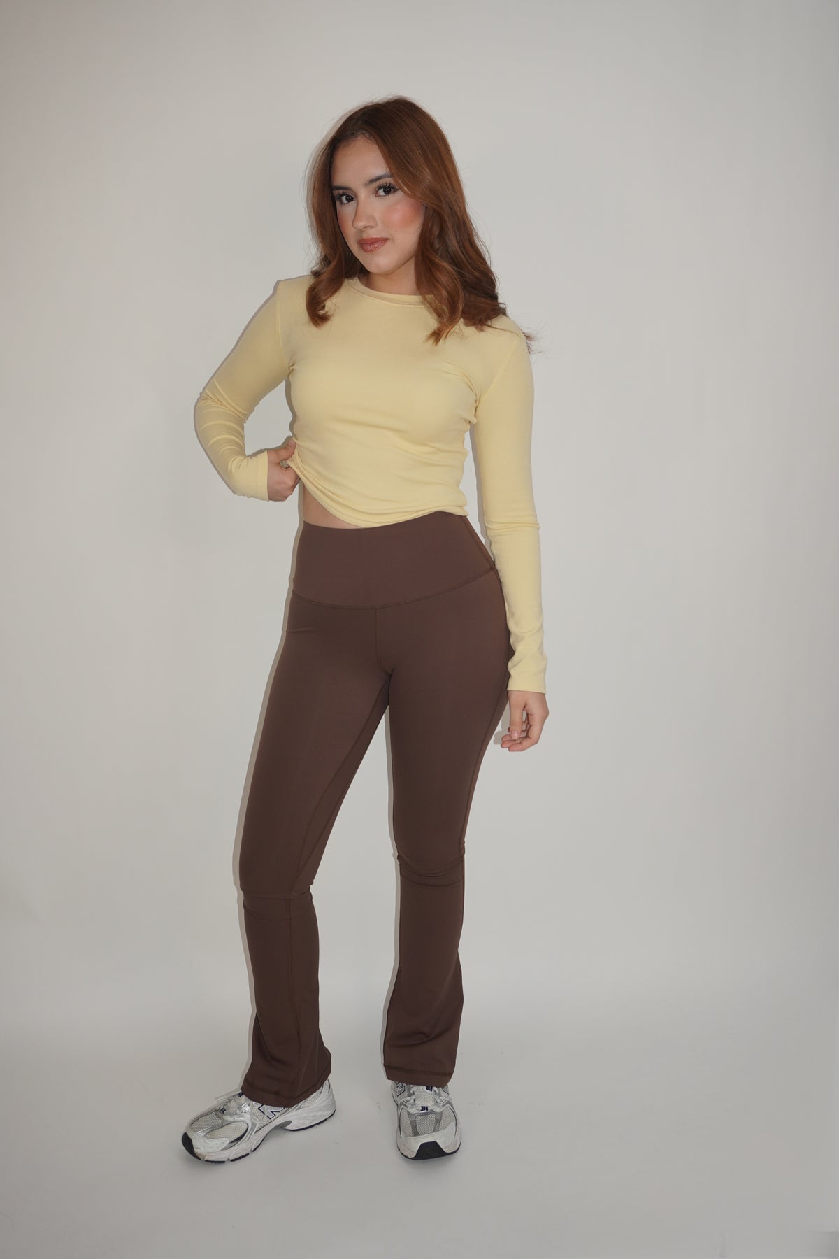 Lycra Flare Yoga Pants With Push Up