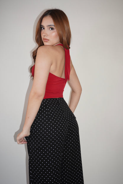 Halter Top With Belt Detail