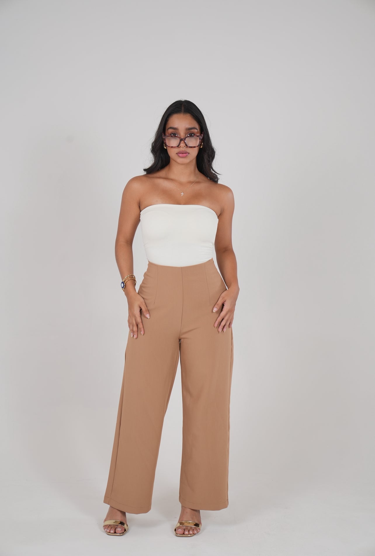 Classy High Rise Flare Cutt-Off Pants