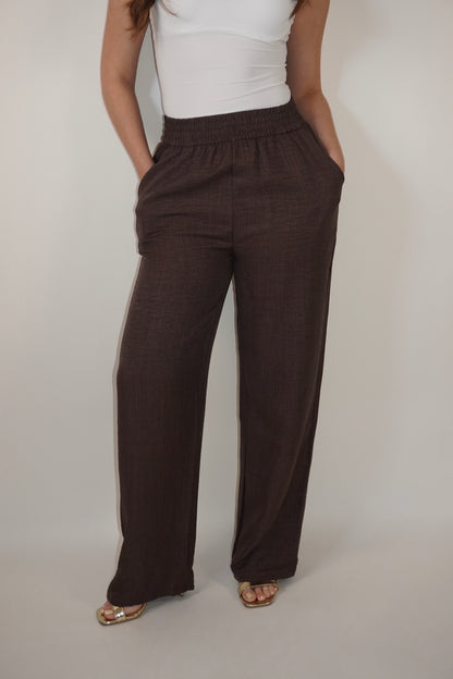 Linen Pocket Flared Pants