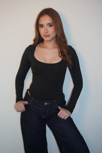 New In Long Sleeve Lycra Bodysuit