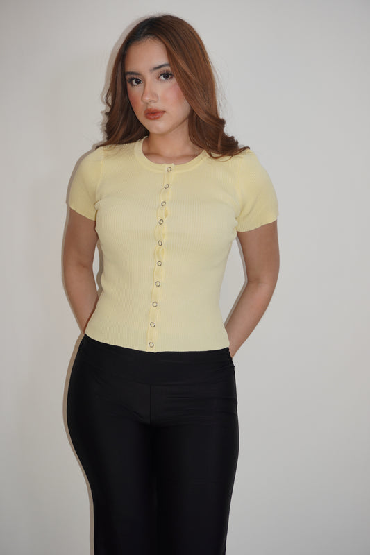 New Yellow Cami Knitted Blouse