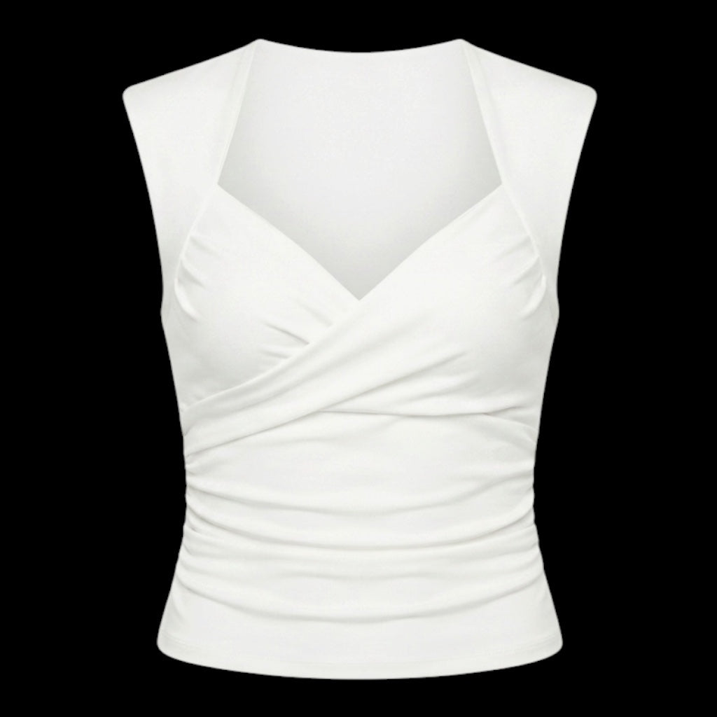 Halter V Open Cotton Lycra Top