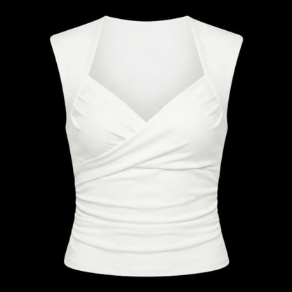 Halter V Open Cotton Lycra Top