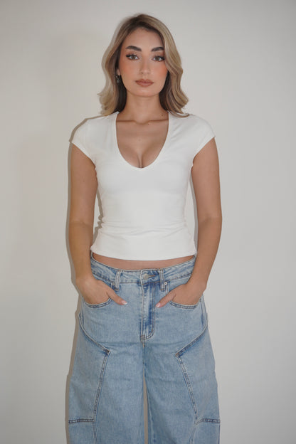 V-Neck Short Sleeve Top
