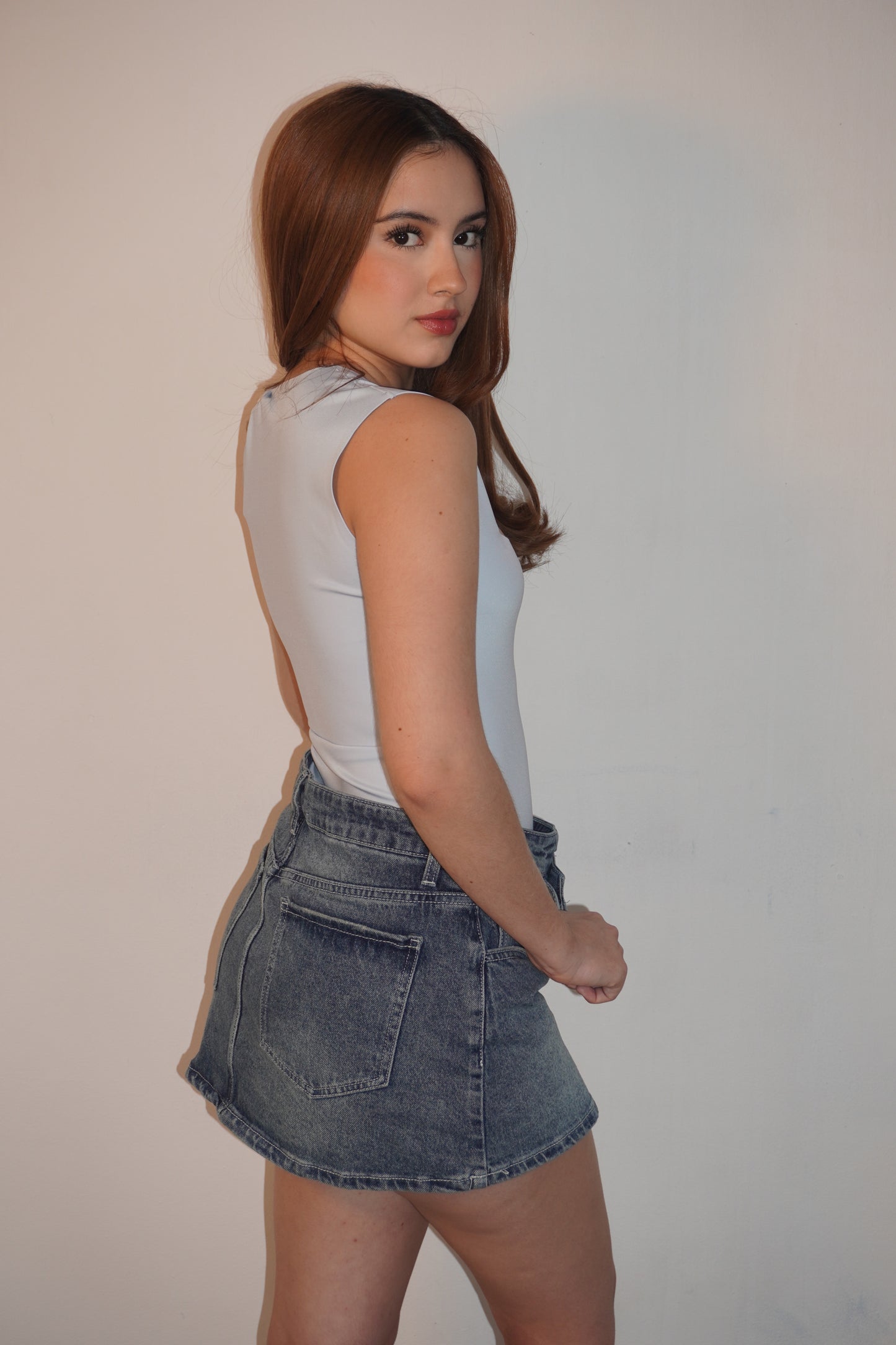 Baby Blue Lycra Seamless Bodysuit