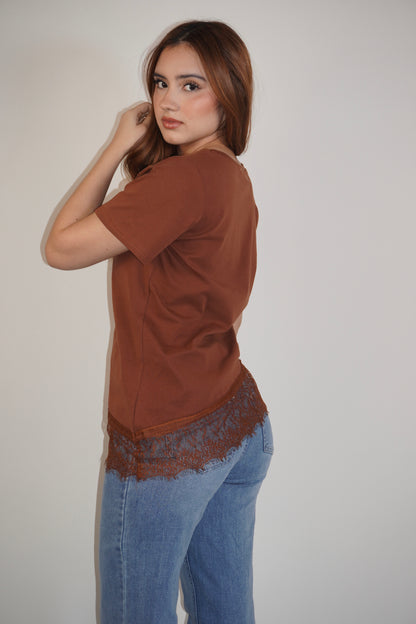 Cami T-Shirt With Lace