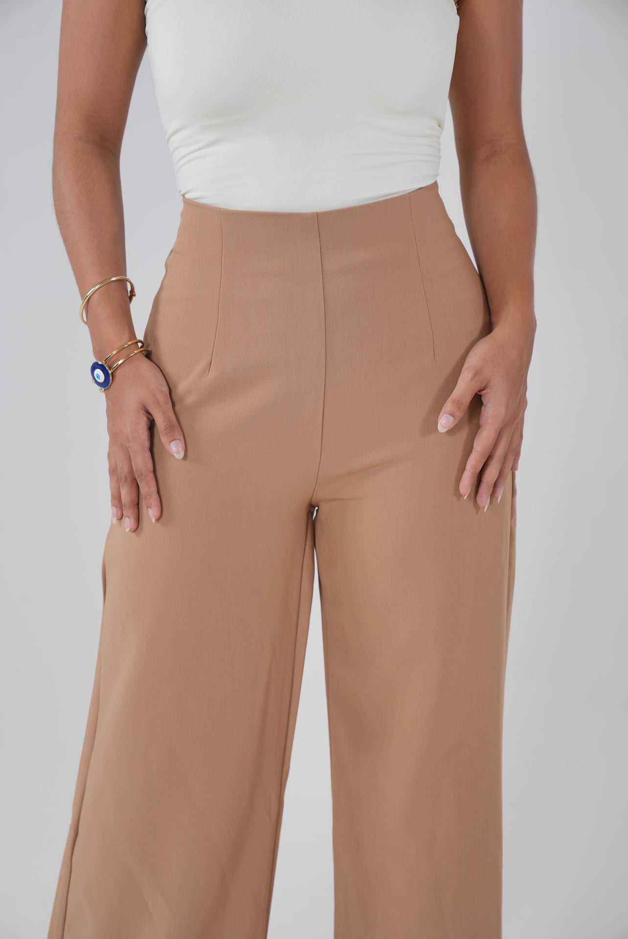 Classy High Rise Flare Cutt-Off Pants