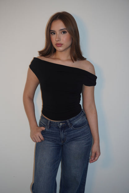Asymmetrical Lycra Cotton Top