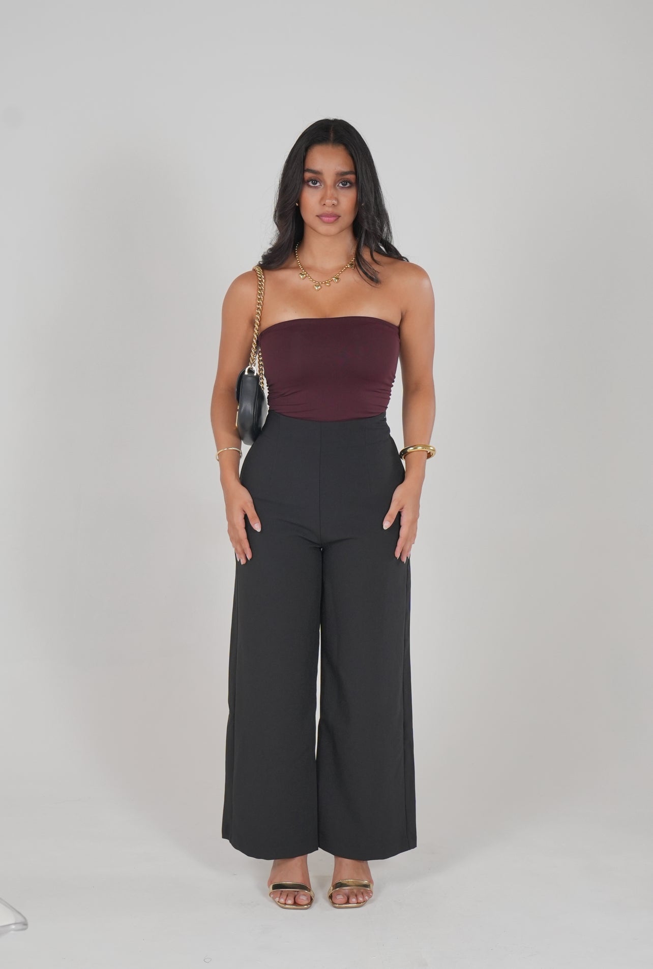 Classy High Rise Flare Cutt-Off Pants