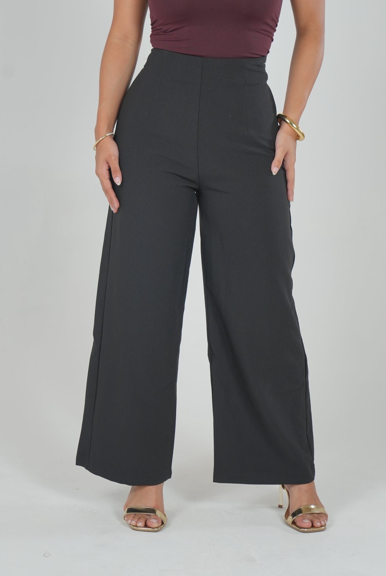 Classy High Rise Flare Cutt-Off Pants