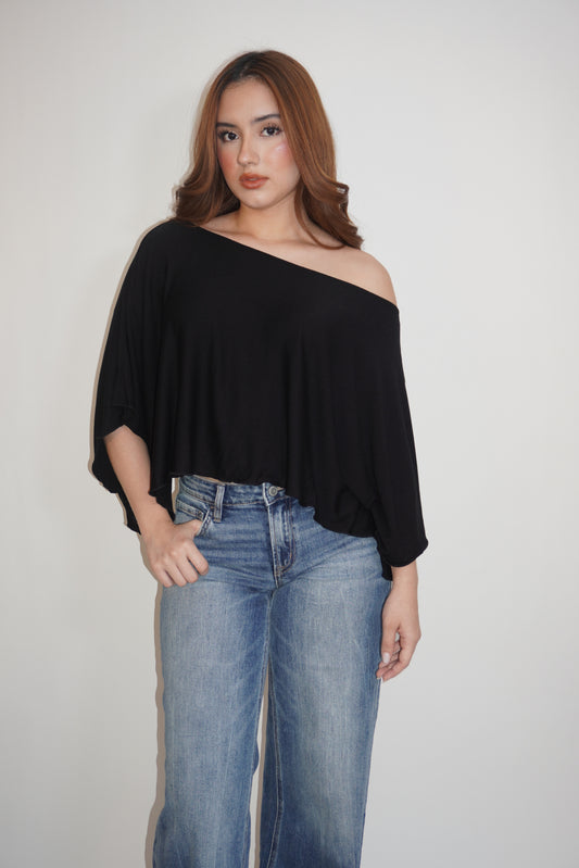 New Black Cotton Multiways Poncho