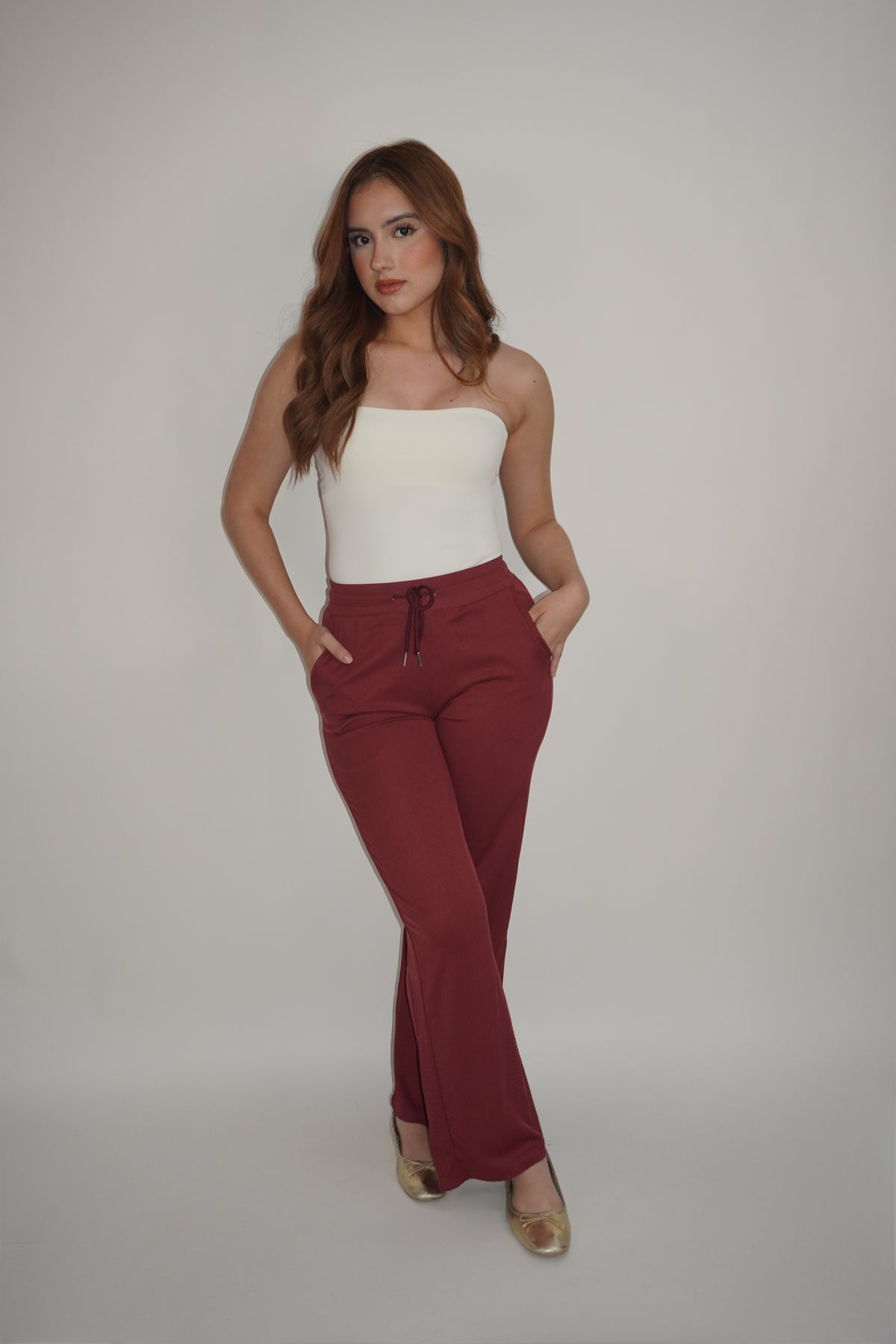 Adjustable Pocket Wide Leg Pants