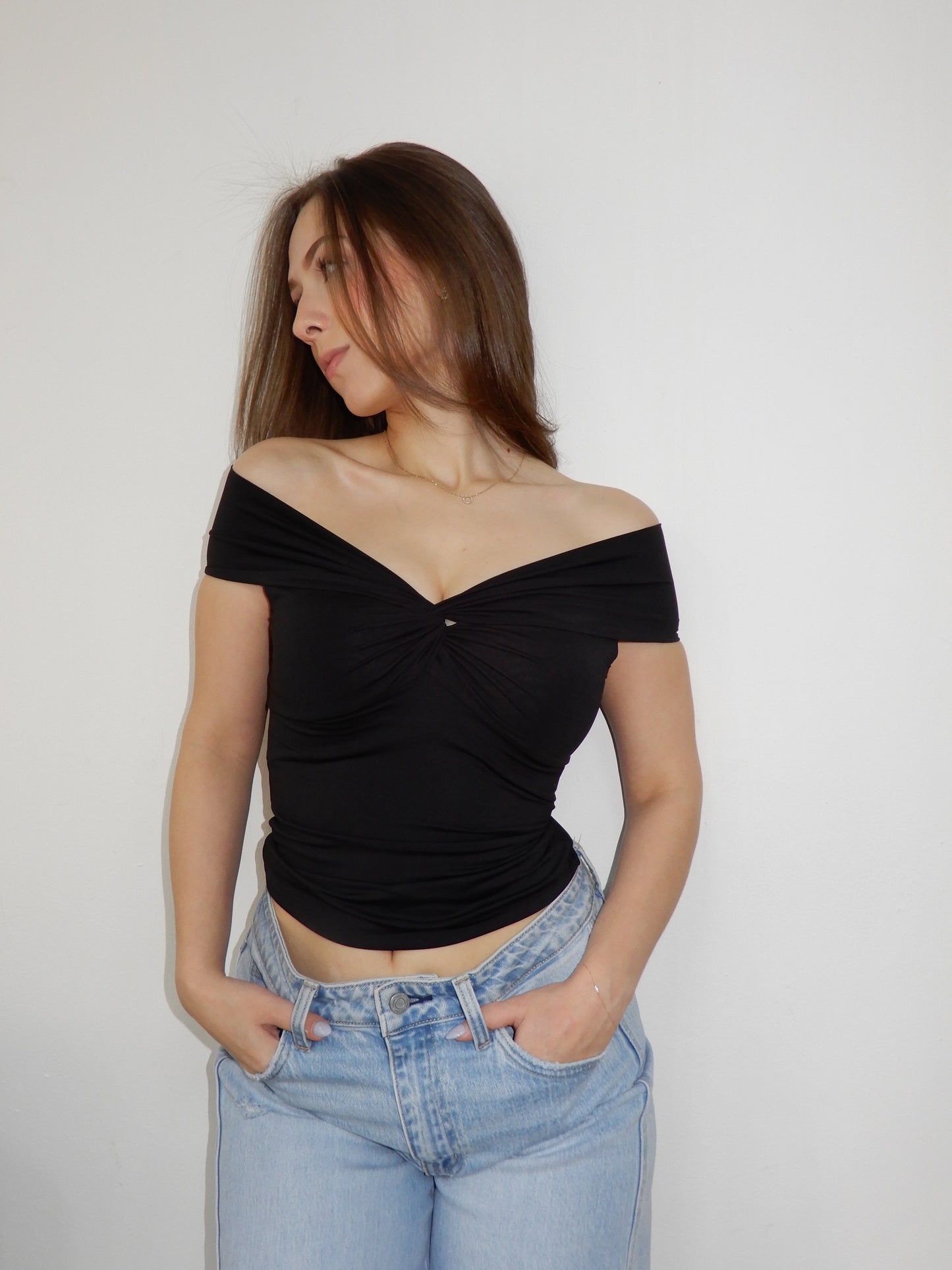 Lycra Spandex Twisted Top