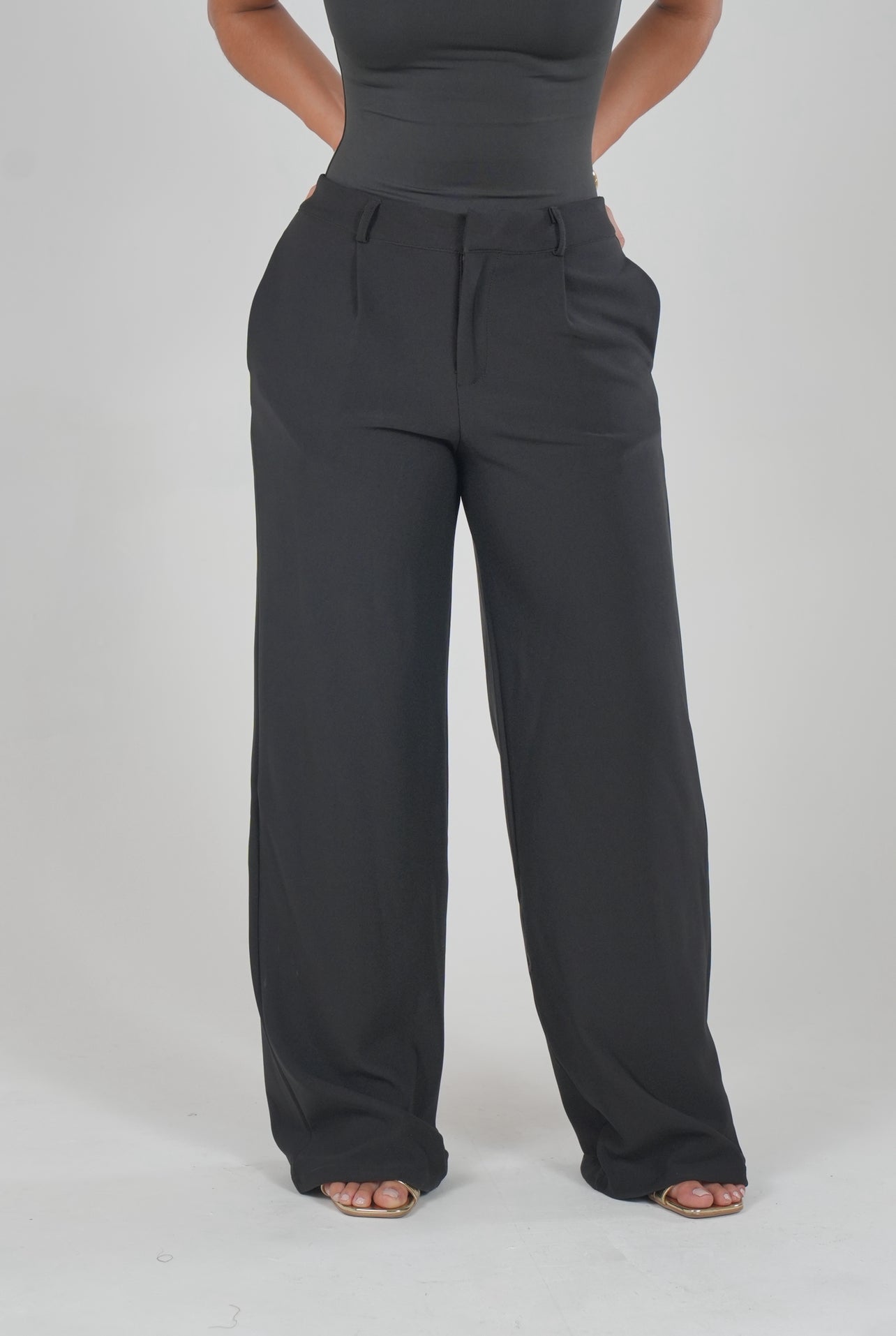 Black Classy Flare Cotton Pants