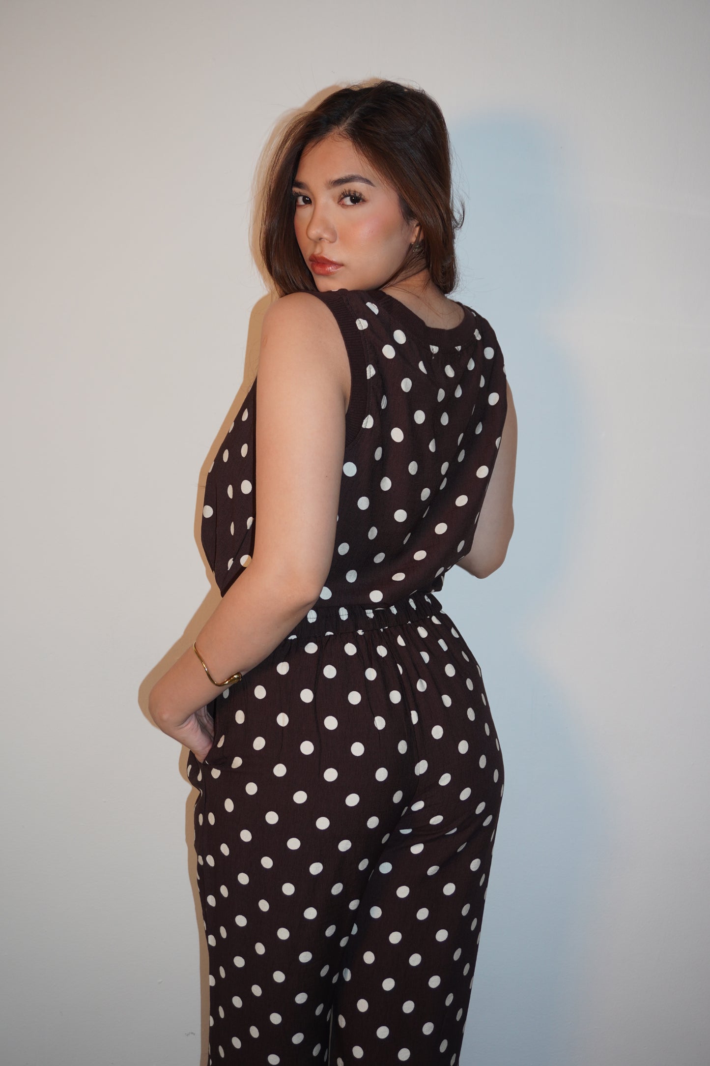 Polka Dot Linen Classy Or Casual Set