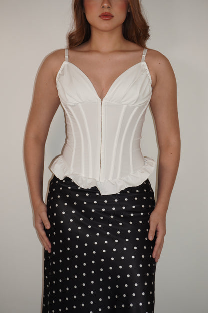 Corset With Straps And Ruffles