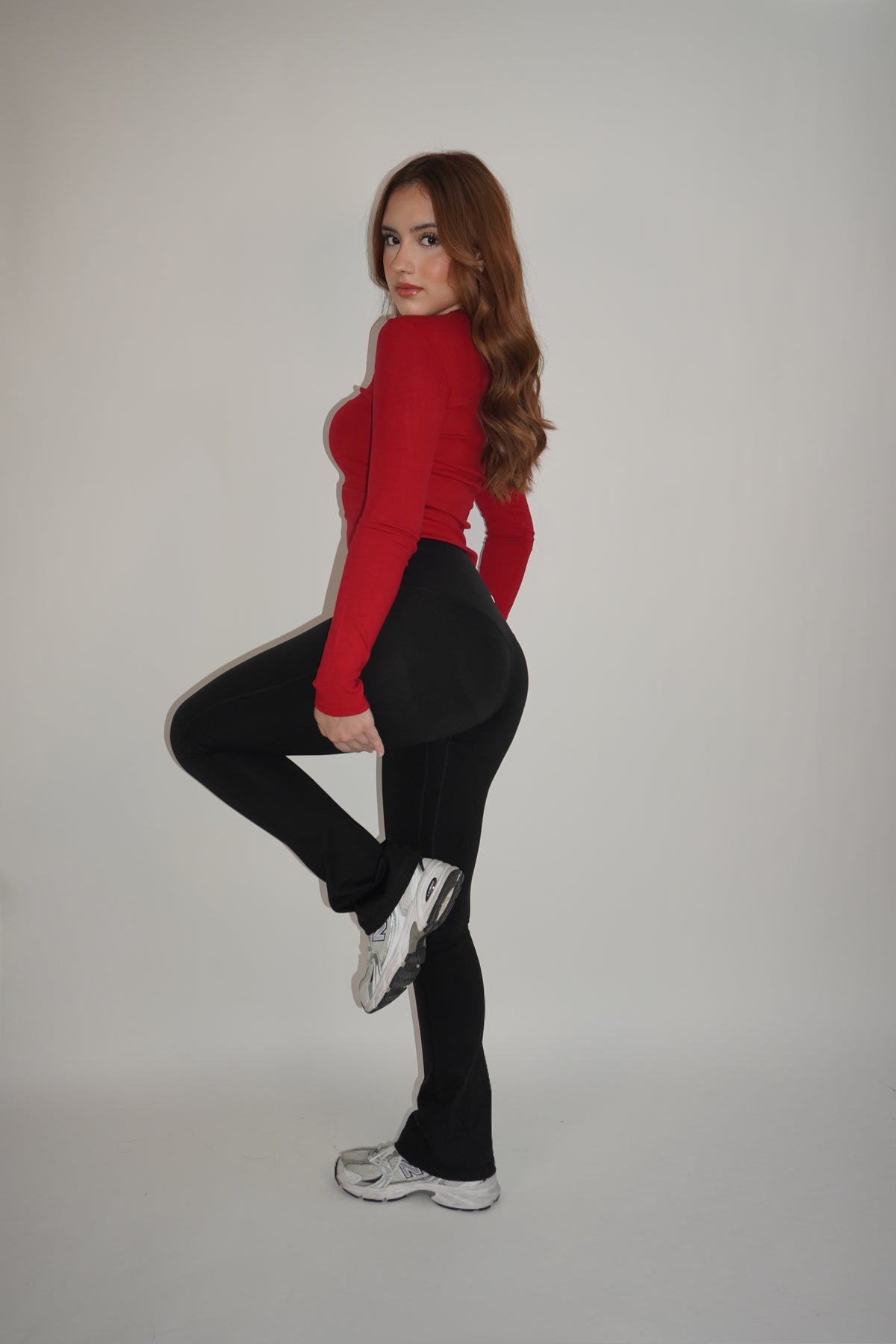 Lycra Flare Yoga Pants With Push Up