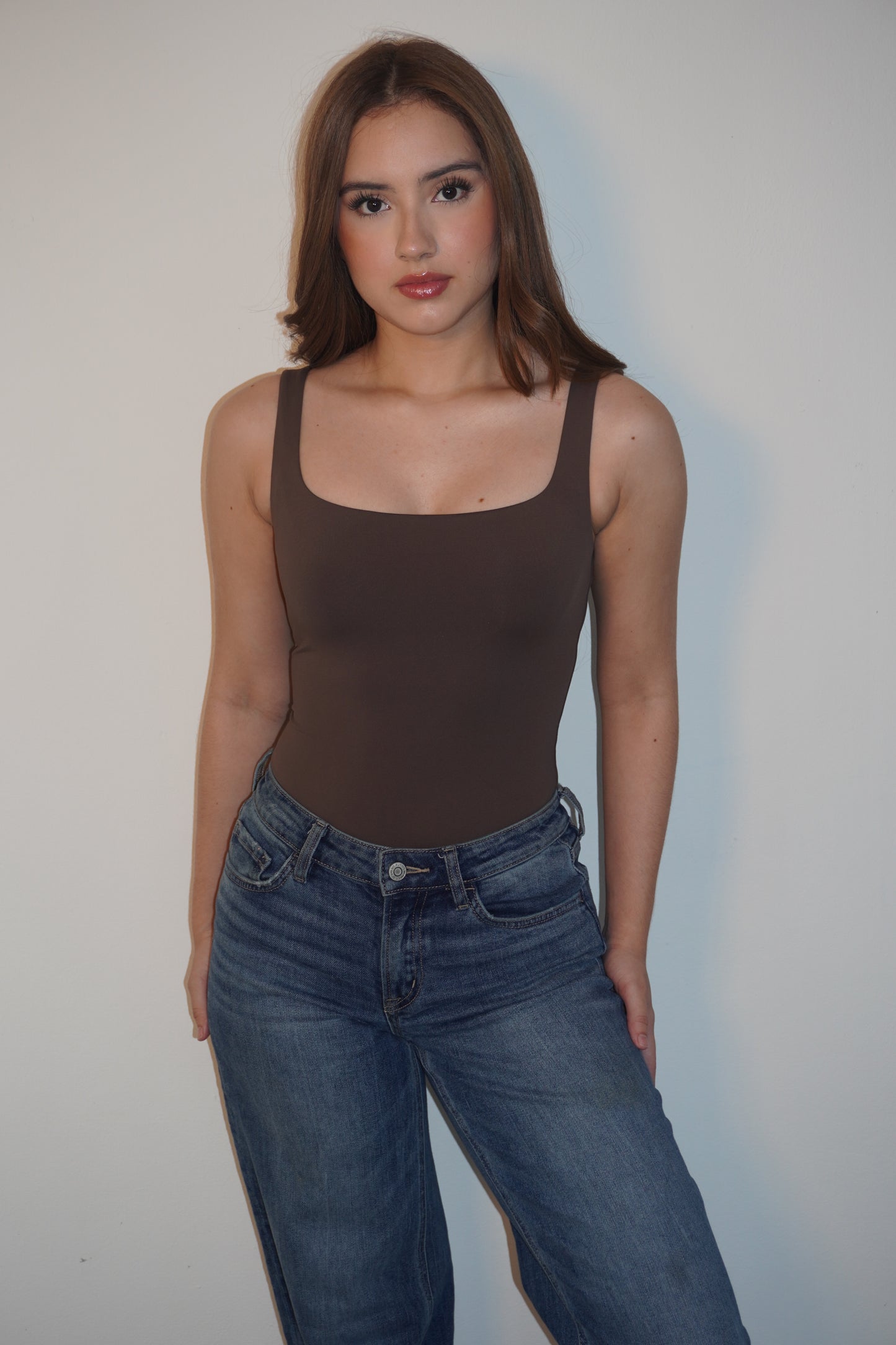 Lycra Strap Open Black Bodysuit
