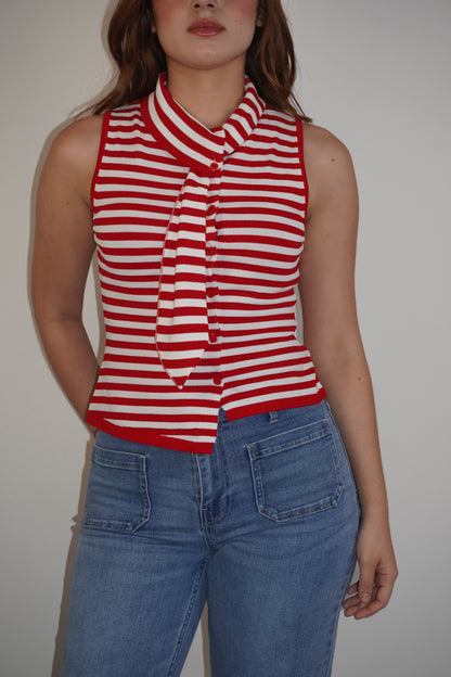 Red Striped Bottom Blouse