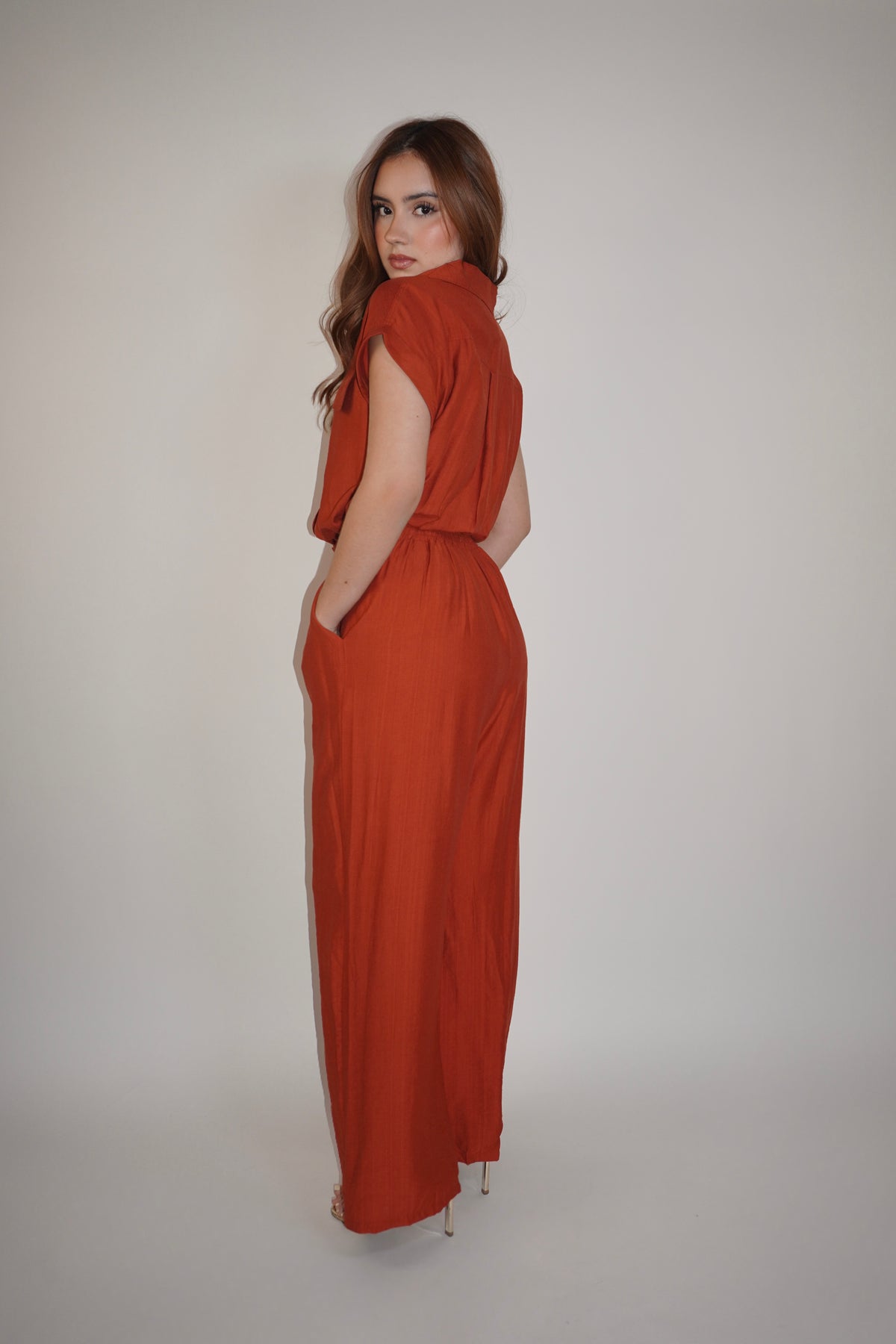 Terracotta Linen Two Pieces Set