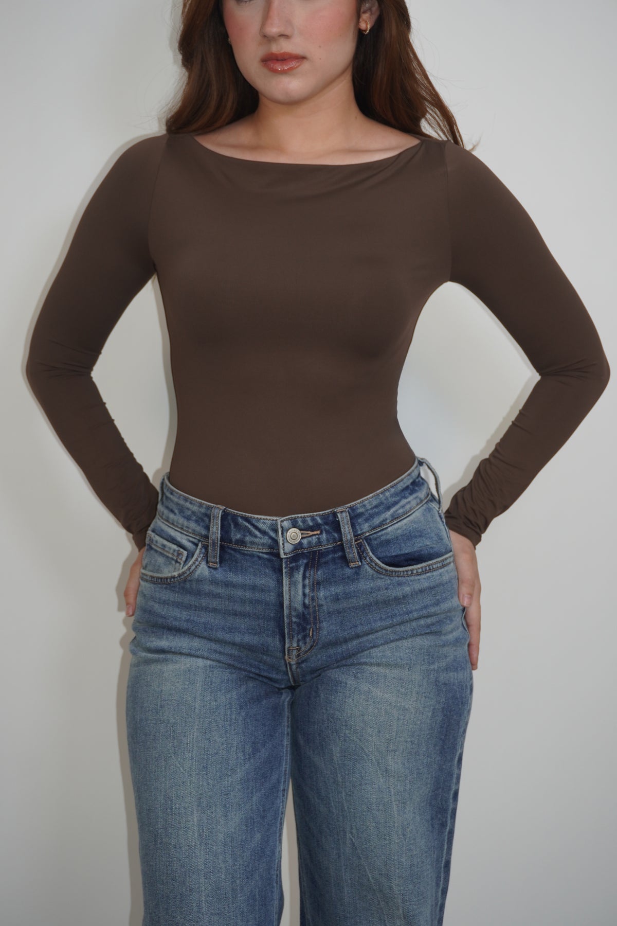 Boatneck Long Sleeve Bodysuit