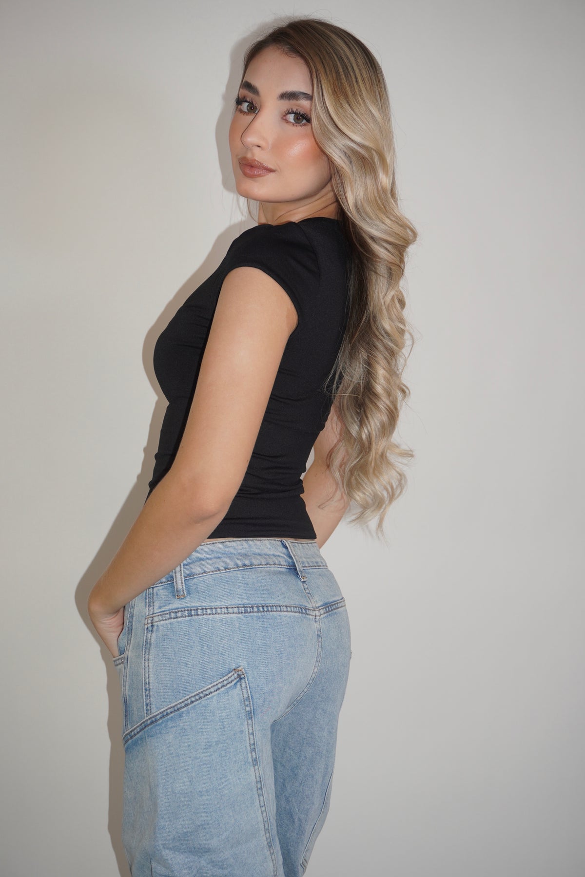 V-Neck Short Sleeve Top