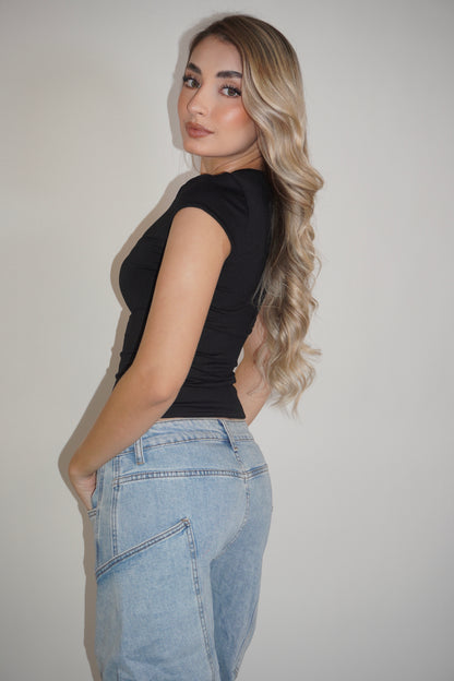 V-Neck Short Sleeve Top