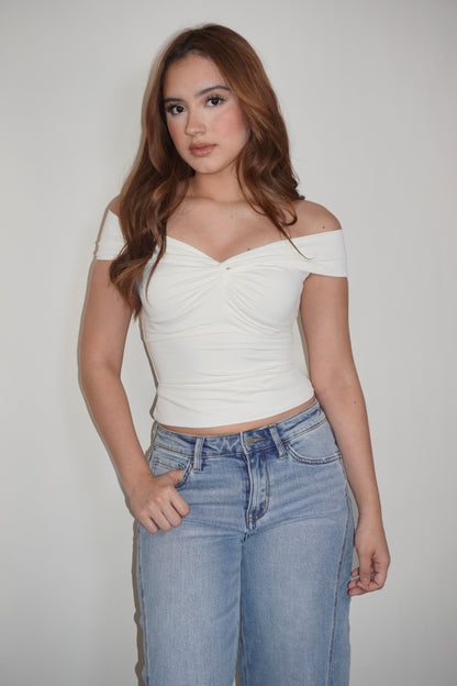 Off-Shoulder Twist- Front Top