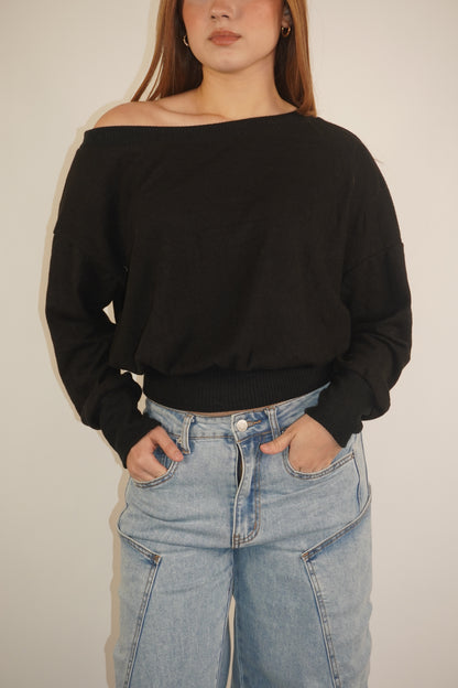 Off-The Shoulder Knit Sweater