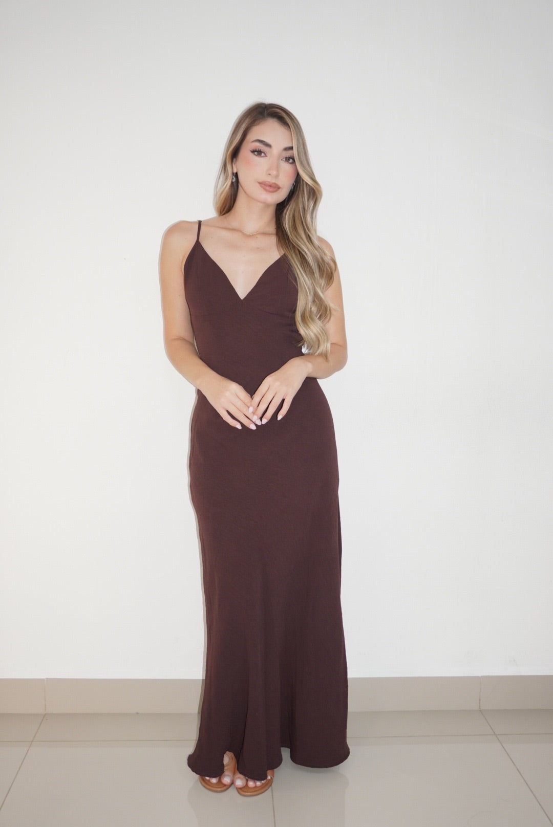 Maxi V Cut Dress