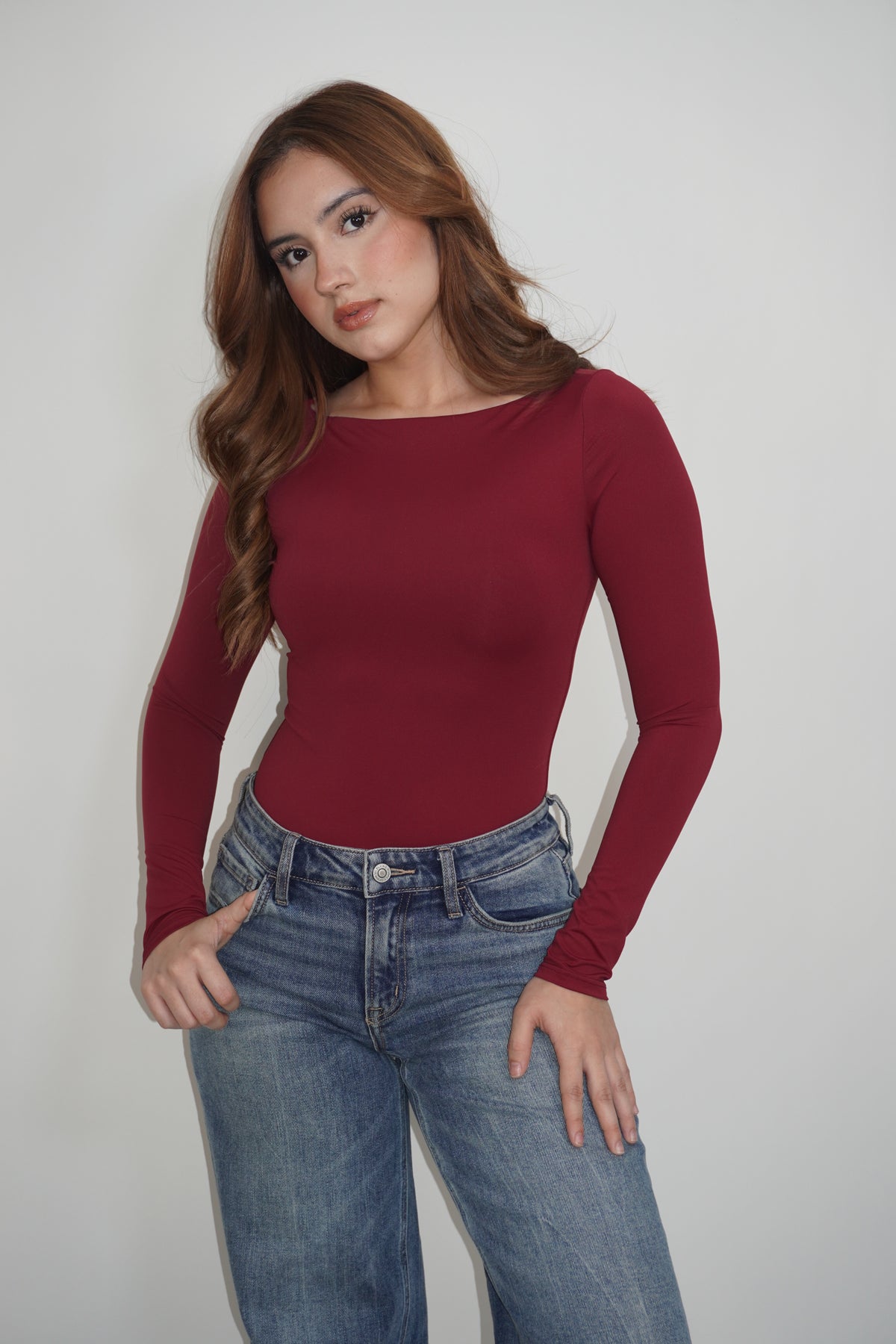 Boatneck Long Sleeve Bodysuit