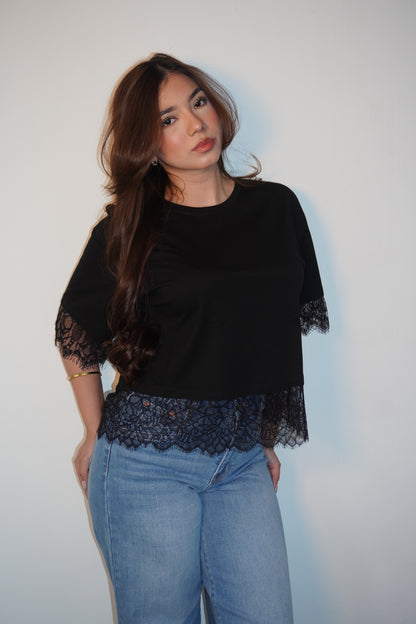 Basic T Shirt But Not Basic With Lace