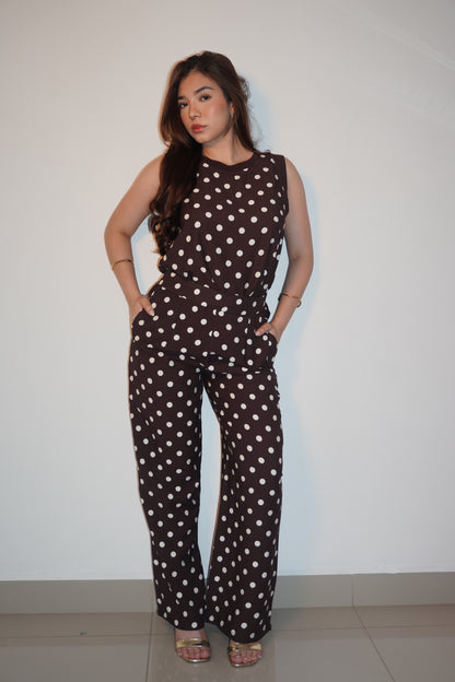 Polka Dot Linen Classy Or Casual Set