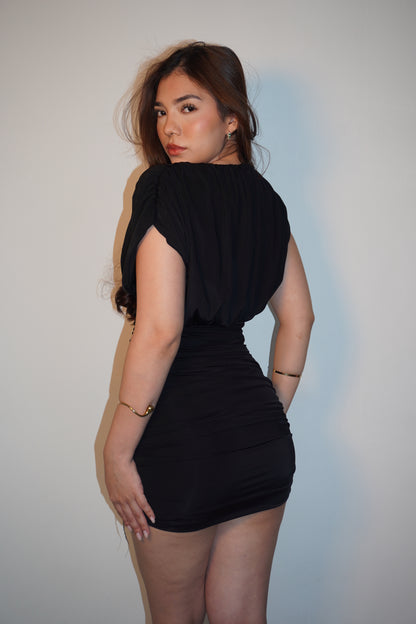 Black Mini Lycra Stretch Dress