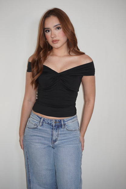 Off-Shoulder Twist- Front Top