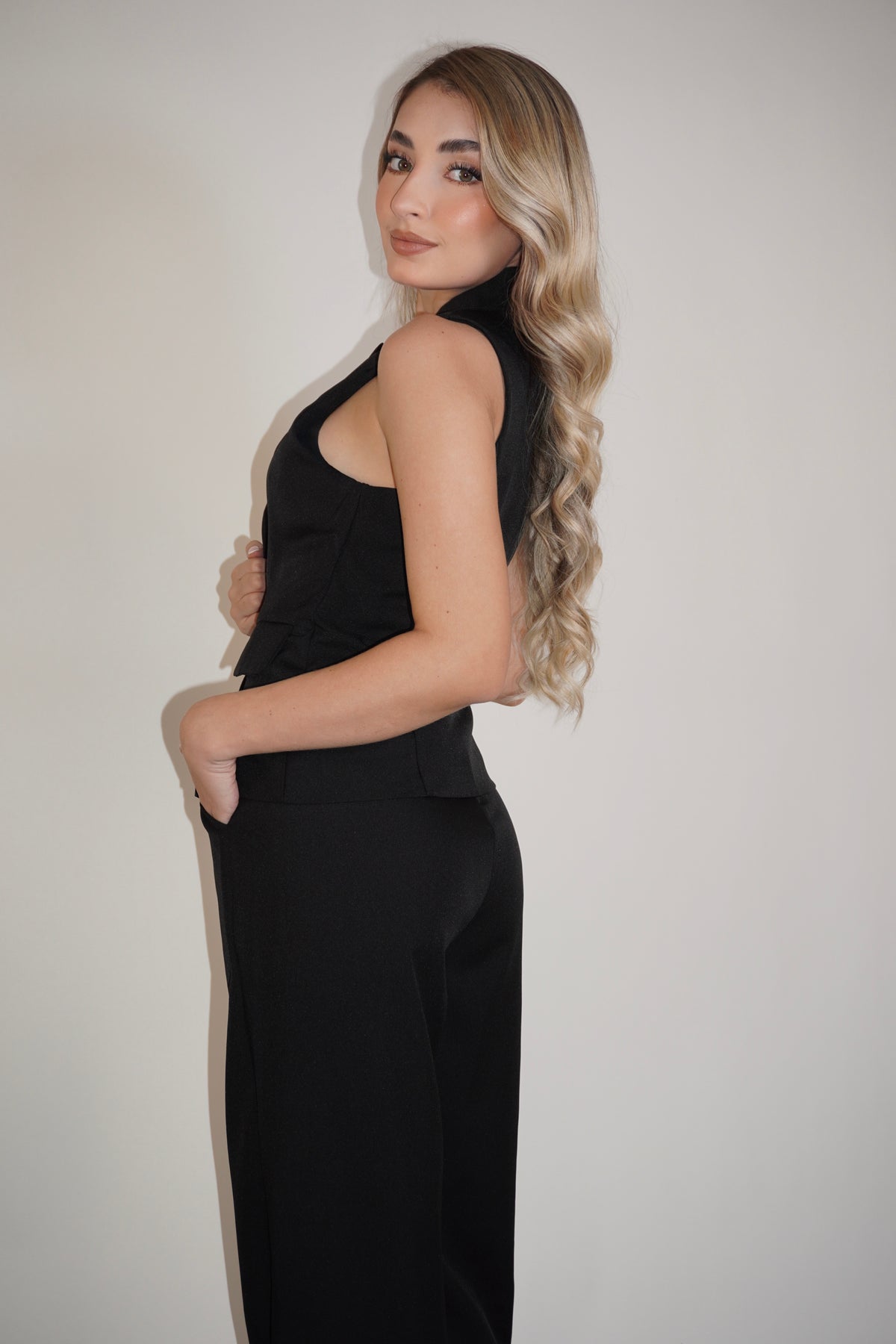 Sleeveless Vest And Pants Set