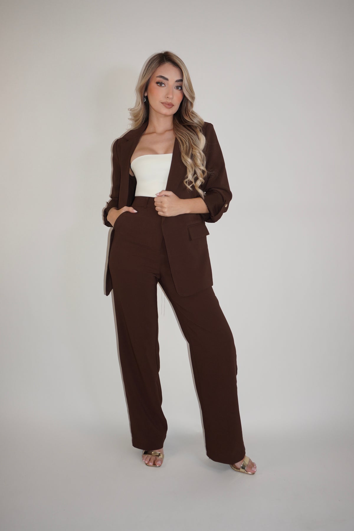 Casual Blazer And Pants Suit