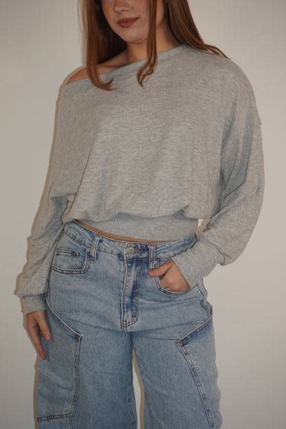Off-The Shoulder Knit Sweater