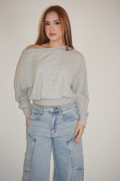 Off-The Shoulder Knit Sweater