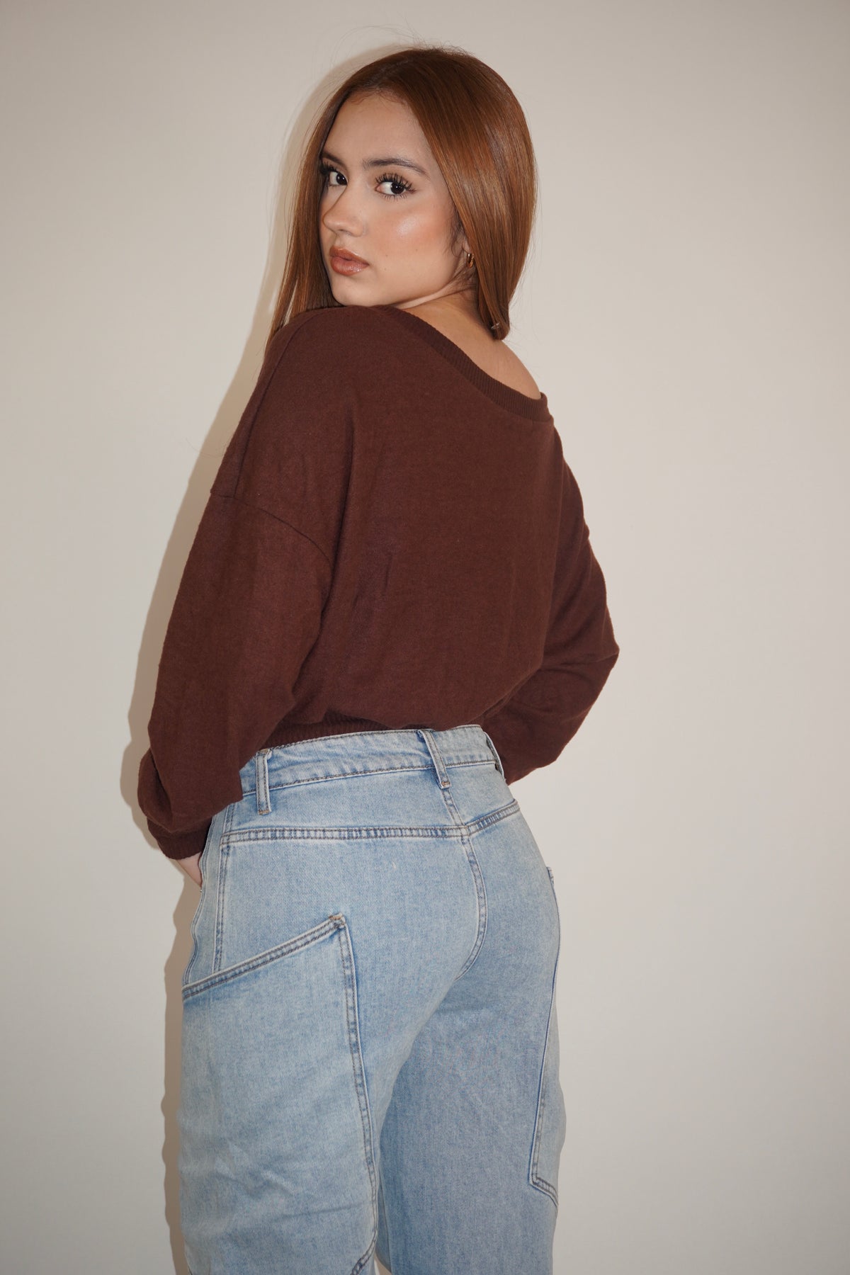 Off-The Shoulder Knit Sweater