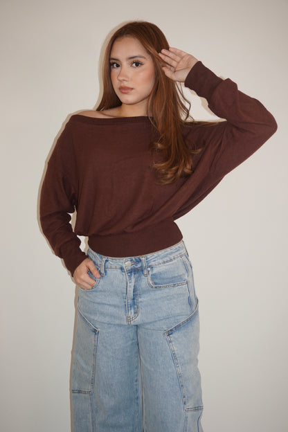 Off-The Shoulder Knit Sweater