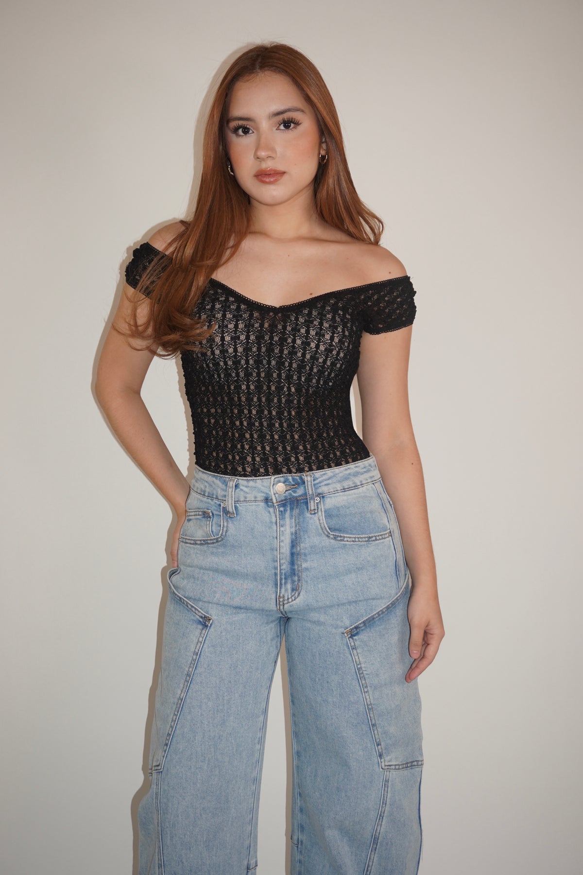 Transparent Lace Bodysuit Top